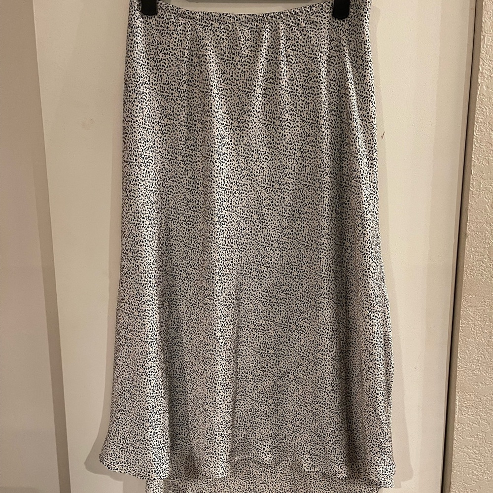Sienna Sky Black and White Patterned A-Line Skirt